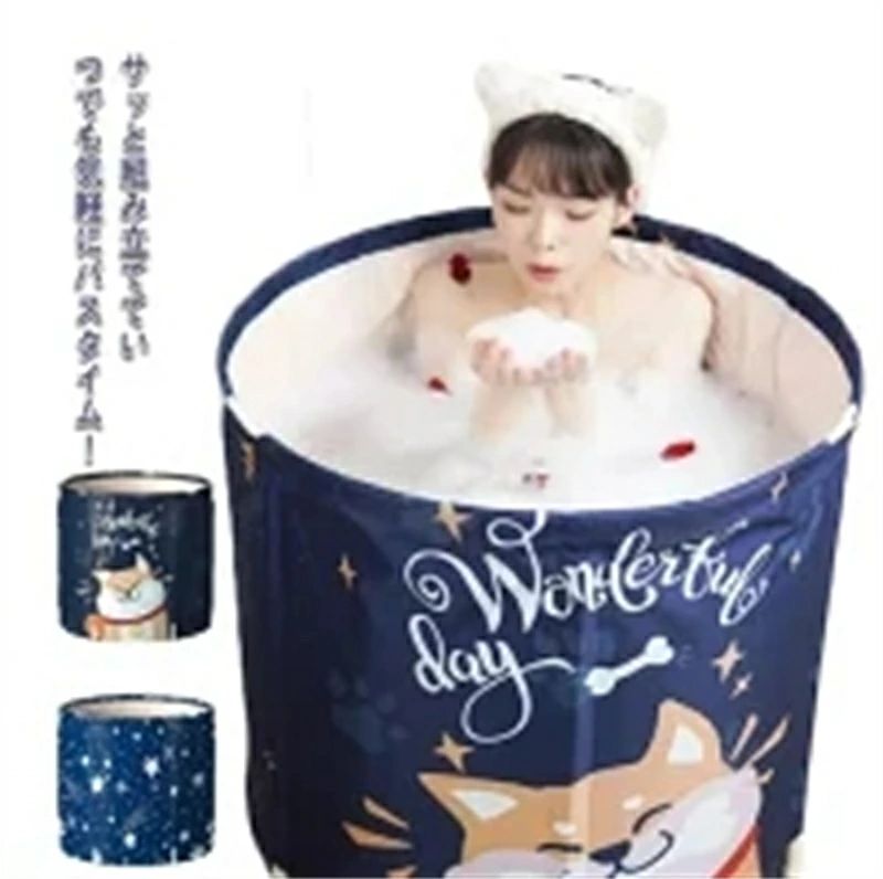 Washbasins - バスタブ 浴槽 折りたたみ ポータブルバスタブ 組立不要 折りたたみバスタブ 保温 大人 子供 水遊び 簡易風呂 バスタブ 風呂バケッツ 折