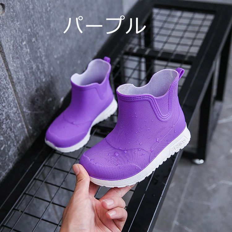 KOALA PLUS楽天市場店の【店長おすすめ】春夏秋冬 レインシューズ キッズ かわいい オシャレ ガーデニング 花見 梅雨対策 台風 通勤 通学 晴雨兼用 通学 防風防｜アングル3