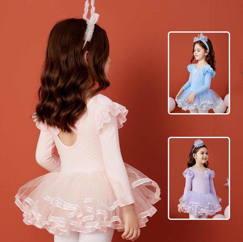樂天商城 - キッズダンスレオタード 子供バレエレオタード 長袖/袖無し スカート付きレオタード 女の子バレエウェア キッズ チュチュスカート付き ダンス稽古 新体操 バレエレッスン着 ダンス衣装 ダンスウェア バレエダンス モダンバレエ 新体操 オーディション コンクール 3色