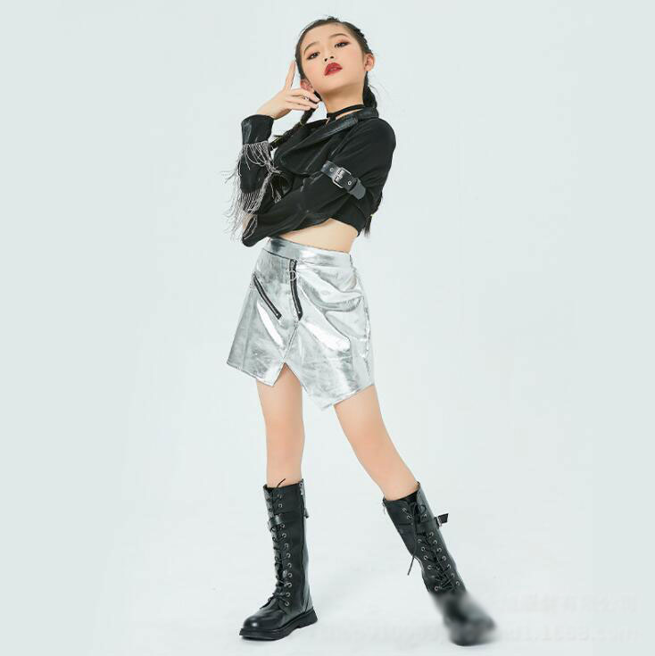 子供ジャズダンス衣装 女の子ダンス衣装 ヒップホップ風 HIPHOP ストリートダンス ...