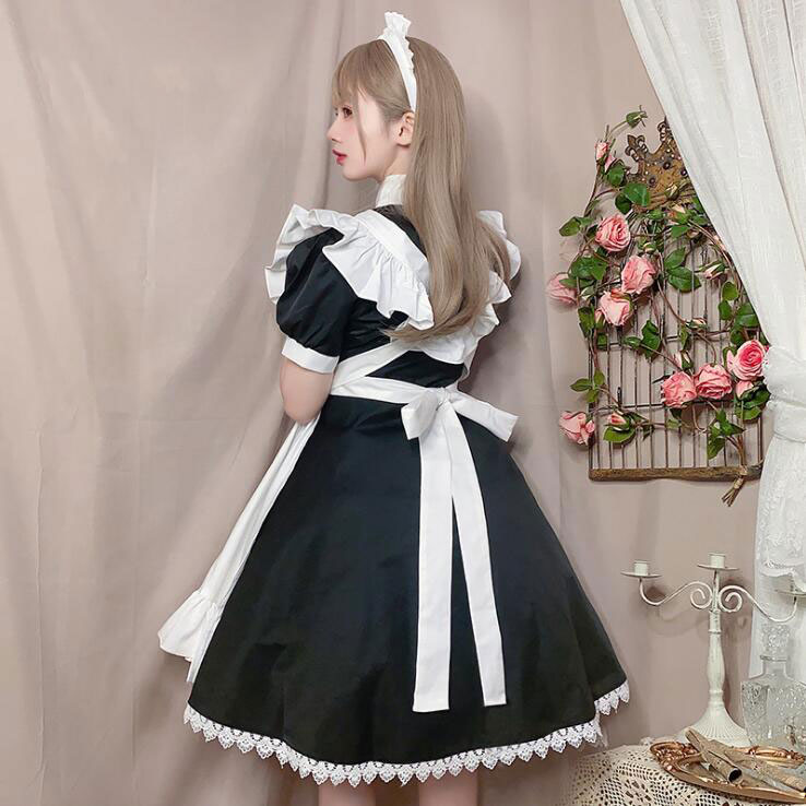 かわいいメイド服 ショート丈 大人コスチューム コスプレ ハロウィン衣装 ワンピース ウェイトレス キュット 舞台衣装 ダンス衣装 仮装 女装 上質 萌えメイド服 メイドコスチューム 本番的メイド服 萌え 黒 可愛い ピンク メイド喫茶 ロリータワンピース M 4l 半袖