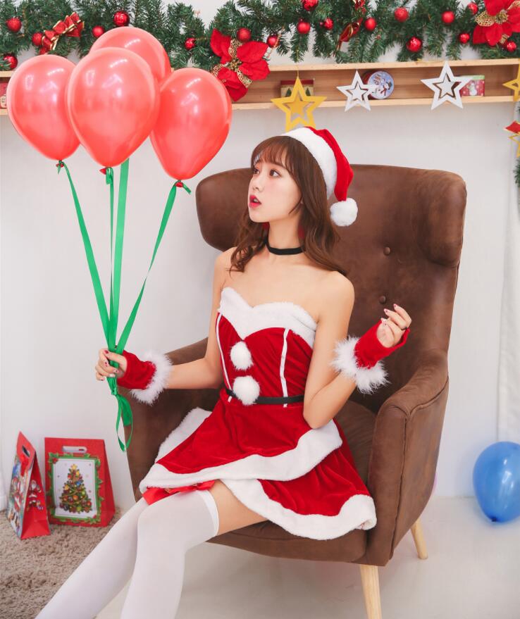 クリスマス衣装 舞台衣装 ミニドレス レディースコスチューム セクシードレス サン...