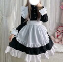 メイドコスチューム 可愛いメイド服 ショート丈 レディースコスチューム メイド喫茶 長袖ワンピース メイド服 エプロン ウェイトレスコスプレ 萌え 可愛い 美少女ウェア 定番 ハロウィン衣装 舞台衣装 仮装 女装 イベント 余興 学園祭 ブラック 1