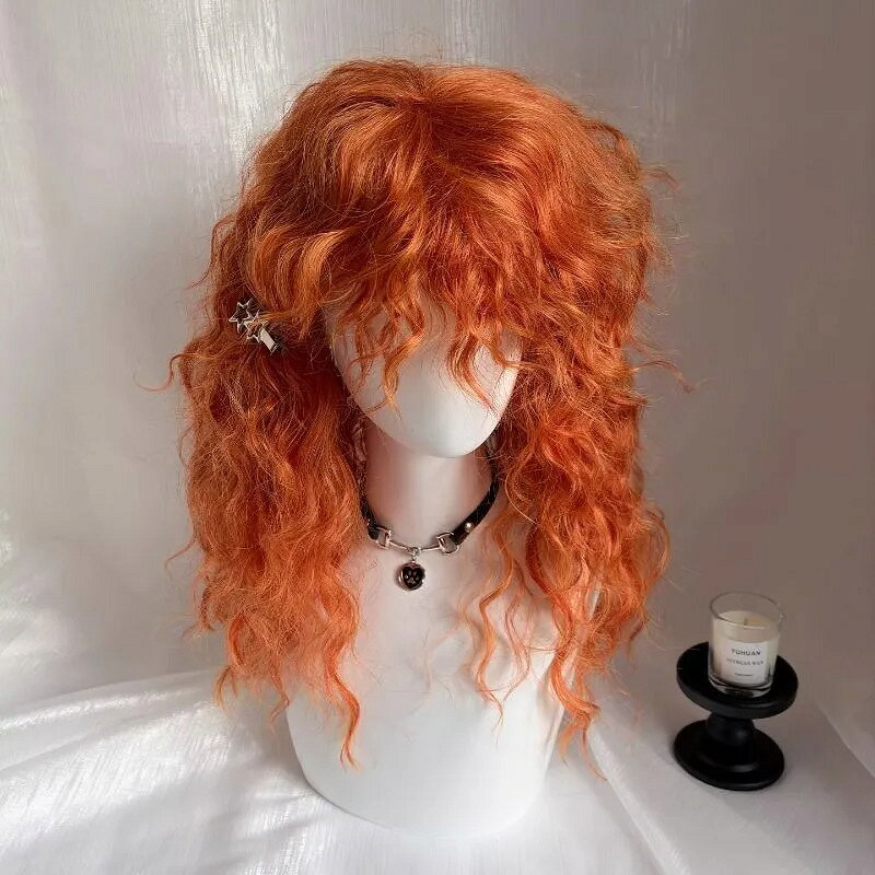 オレンジ系 巻き髪 wig パーマ カツラ カラーウィッグ フルウィッグ つけ毛 全頭かつら 小顔効果 コスプレグッツ ハロウィン コスプレ用カツラ キャラクター イベント ハロウィンパーティー 写真撮影 仮装 女装 変装 舞台パフォーマンス ハロウィン 魔女風 欧米風 可愛い koalastore-10002541 June Stage楽天市場店 パッケージ画像