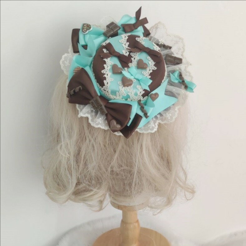 髪飾り 髪留め カクテル帽 礼装帽子 甘系 レディース ヘッドドレス トークハット カクテルハット ミニハット ロリータファッション 可愛い 萌え 甘いロリータ パーティー ゴスロリ コスプレ衣装 文化祭 学園祭 ハロウィンパーティー イベント