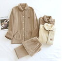カップルお揃いルームウェア 上下セット 冬 パジャマ レディース/メンズ 長袖 もこもこ ルームウェア かわいい部屋着 秋冬 パジャマ上下セット 裏起毛 前開き...