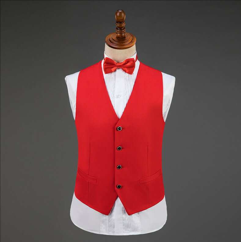 メンズスーツベスト 礼服 フォーマルジレ 結婚式 ウェディングスーツ 舞台衣装 舞台スーツ メンズベスト 前撮り 後撮り ステージ衣装 コント 舞台劇 漫才 余興 司会者 忘年会 音楽会指揮者 パーティー クラブ ホスト 結婚式 4色