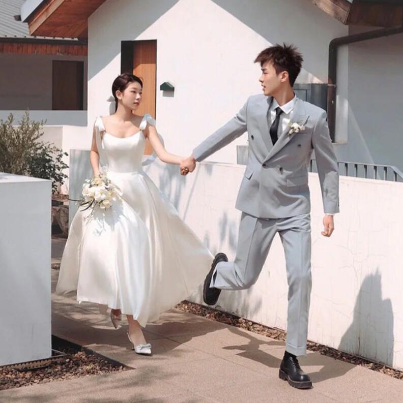 花嫁ドレス ホワイトドレス ウェディングドレス ロングドレス フレアドレス リボン Aライン 二次会ドレス フォーマルドレス シンプル パーティードレス 細見え エレガント ブライダル 演奏会 音楽会 海外挙式 二次会 披露宴 後撮り 前撮り お呼ばれ 結婚式