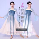 子供 古典ダンス衣装 ジュニア 女の子 古典舞踊ウェア トップス+スカート/パンツ グラデーショワンピース ダンスウェア ダンス練習着 団体服 演出服 舞台ステージ演出 レッスン着 古典ダンス/ヨガウェア/バレエダンス/社交ダンス/モダンダンス/扇子舞 子供コスチューム衣装
