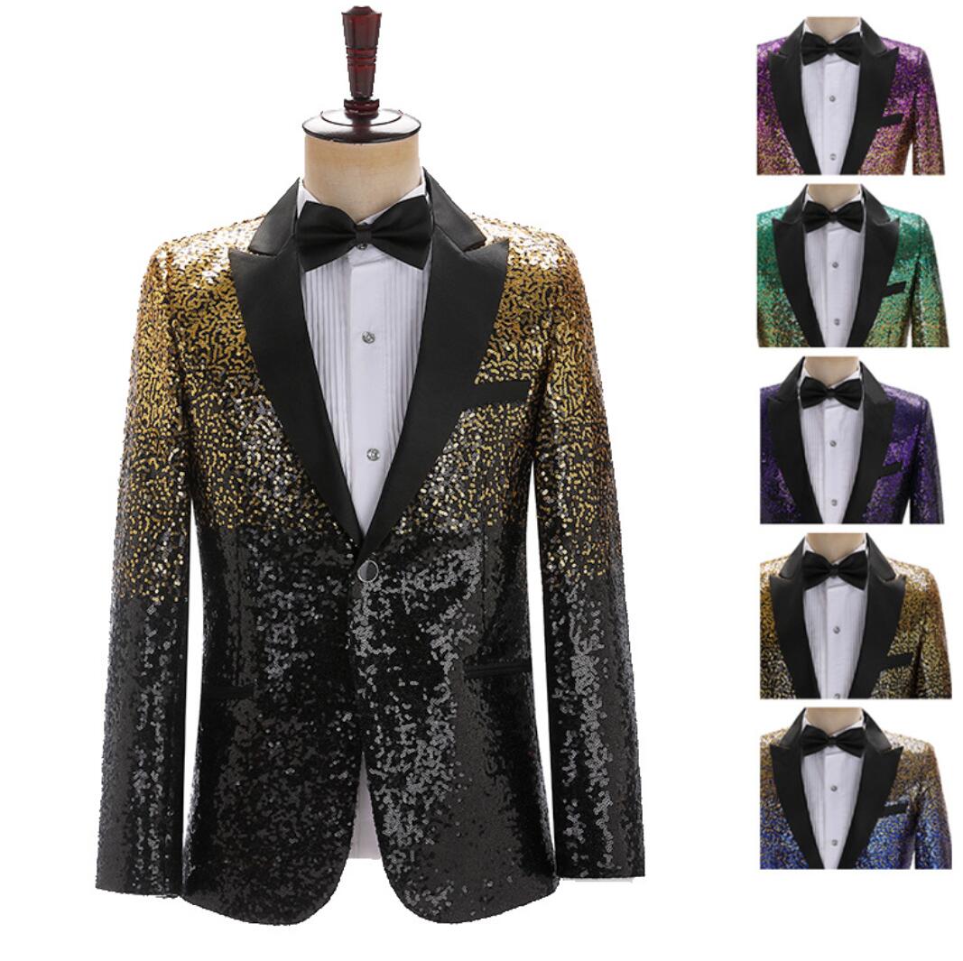 メンズステージ演出服 スパンコールジャケット メンズフォマールスーツジャケット カラオケダンス衣装 個性的 舞台衣装 舞台スーツ メンズ タキシード テーラードジャケット パーティー クラブ ホスト ステージ衣装 コント 舞台劇 司会者 忘年会 結婚式