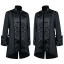 メンズロングジャケット 燕尾服 大人用コスチュームコート 制服 舞台衣装 中世紀欧風 ヨーロッパ風 王子様 貴族コスプレ 吸血鬼cosplay ステージ衣装 ハ...