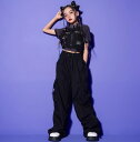 キッズダンス衣装 子供服 キッズジャッズ ヒップホップ 女の子 上下セット 2点セット 半袖Tシャツトップス パンツ 長ズボン ストリート レッスンダンスウェア イベント 発表会 応援団 jazz hiphop ステージ舞台演出服 練習着 チーム衣装 おしゃれ団体服