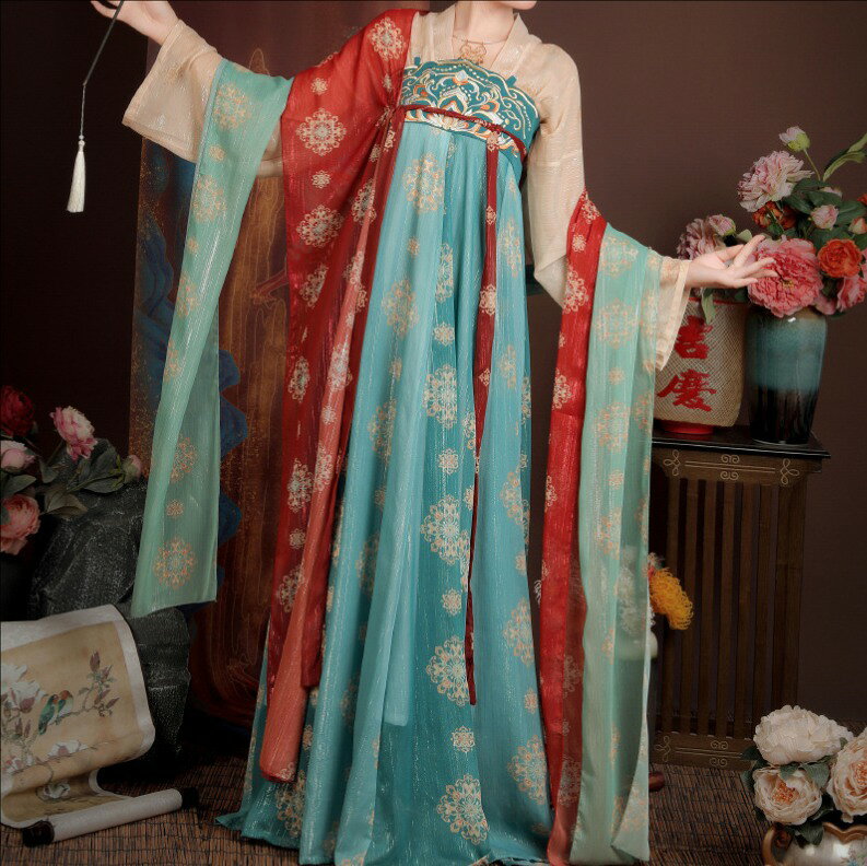 漢服 古典美人服 唐装 華流衣装 中華古代服 中華服 チャイナ服 中華風 花柄 チャイ...