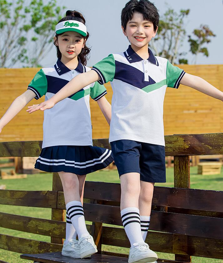 キッズ運動服 子供セットアップ服 女の子 男の子 夏子供制服 学生制服 幼稚園制服 カジュアル 上下セット 半袖ポロシャツ 短パンセット チアーガール 子供服 発表会 卒業式 入学式 小学生 合唱団 運動会 イベント 学園祭 Tシャツ+パンツ/スカート 100cm-180cm