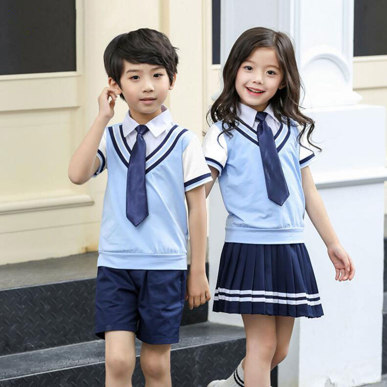 樂天商城 - 子供セットアップ服 キッズ運動服 女の子 男の子 夏子供制服 学生制服 幼稚園制服 カジュアル 上下セット 半袖Tシャツ 短パンセット 舞台衣装 チアーガール 子供服 発表会 卒業式 入学式 小学生 合唱団 運動会 イベント 学園祭 Tシャツ+パンツ/スカート 3色