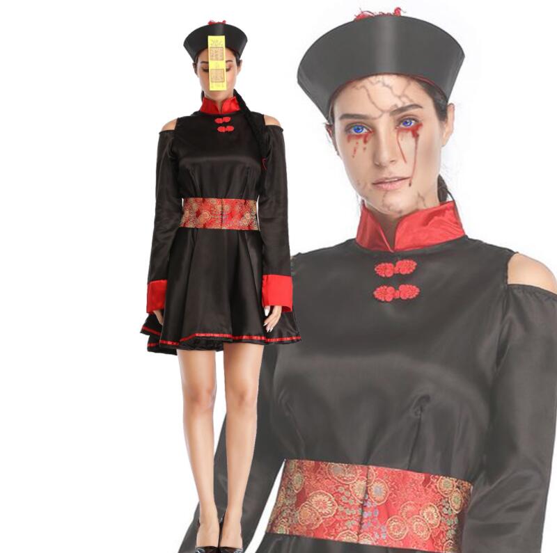 大人用コスプレ衣装 ショート丈ワンピース ハロウィン衣装 ハロウィンコスチューム ゾンビ キョンシー 幽霊 ゴースト cosplay 無地 舞台衣装 仮装 舞台劇 イベント 怖い変装 学園祭 舞台衣裳 なりきり お芝居衣装 ハロウィンパーティー イベント ブラック