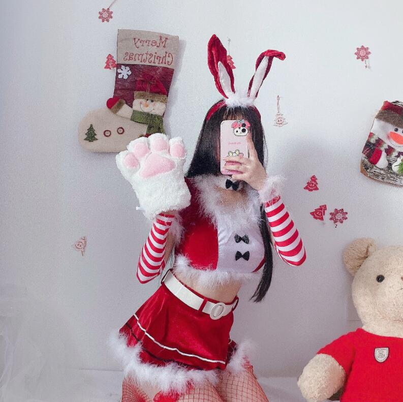 キャバドレス バニーガール クリスマス衣装 ミニドレス 舞台衣装 大人コスチューム...
