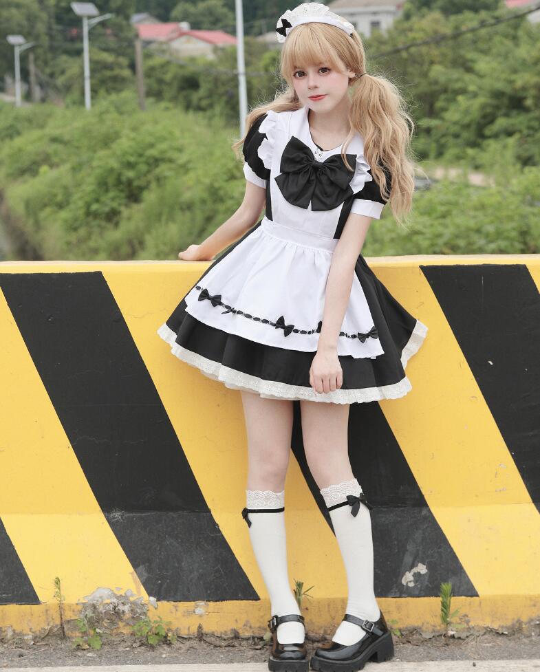 メイドコスプレ 大人用コスチューム 半袖メイド服 可愛いメイド服 ハロウィン衣装 ...