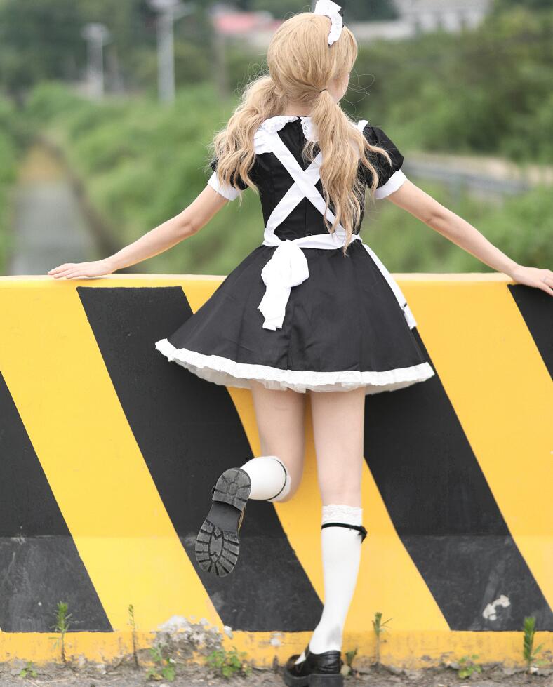 メイドコスプレ 大人用コスチューム 半袖メイド服 可愛いメイド服 ハロウィン衣装 ...