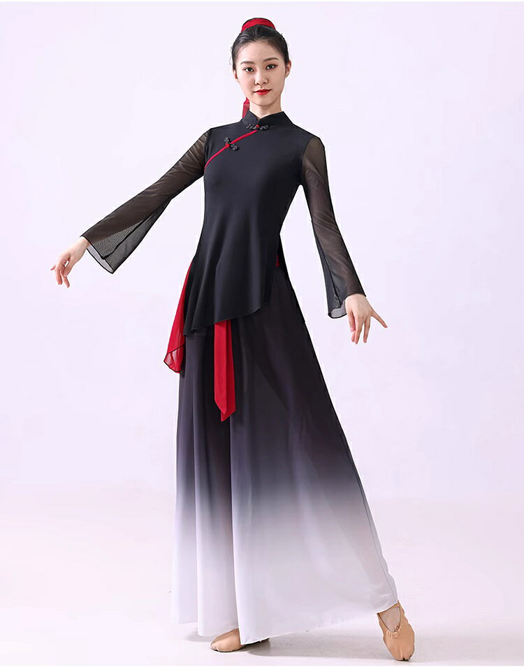 グラデーションパンツ ベルト付き 古典ダンスパンツ ワインパンツ チャイナカラートップス追加か ダン..