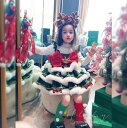 クリスマス衣装 クリスマス風ワンピース 子供ロリータ服 lolita ジャンパースカート 子どもワンピース ロリータワンピース キッズドレス ゴスロリ フリル 甘ロリータ 姫様ドレス ジュニア コスチューム コスプレ衣装 学園祭 発表会 パーティー かわいい 萌え イベント