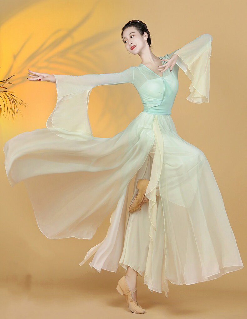 古典ダンストップス 中華風 羽織 透け感ブラウス ロング丈 ワイドパンツ レディースダンスウェア ダンス練習着 団服 レッスン着 ベリーダンス ベリーダンス衣装...