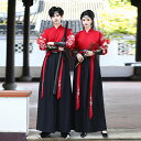チャイナ服 漢服 カップル 上下セット 大人 チャイナドレス 中華衣装 長袖 スカート 華流コスチューム 舞台 ステージ衣装 中国古代時代劇 仮装 変装 イベント ハロウィン衣装 S~4XL 中華コスプレ衣装 伝統漢服 武術服 男女兼用 男性 女性 華流 黒赤系 剣士 大きいサイズ