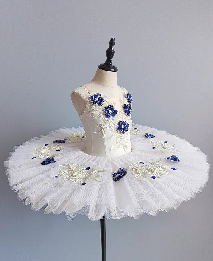 花柄 バレエドレス 女の子 カメリア 可愛いダンスドレス tutu チュチュスカート キ...