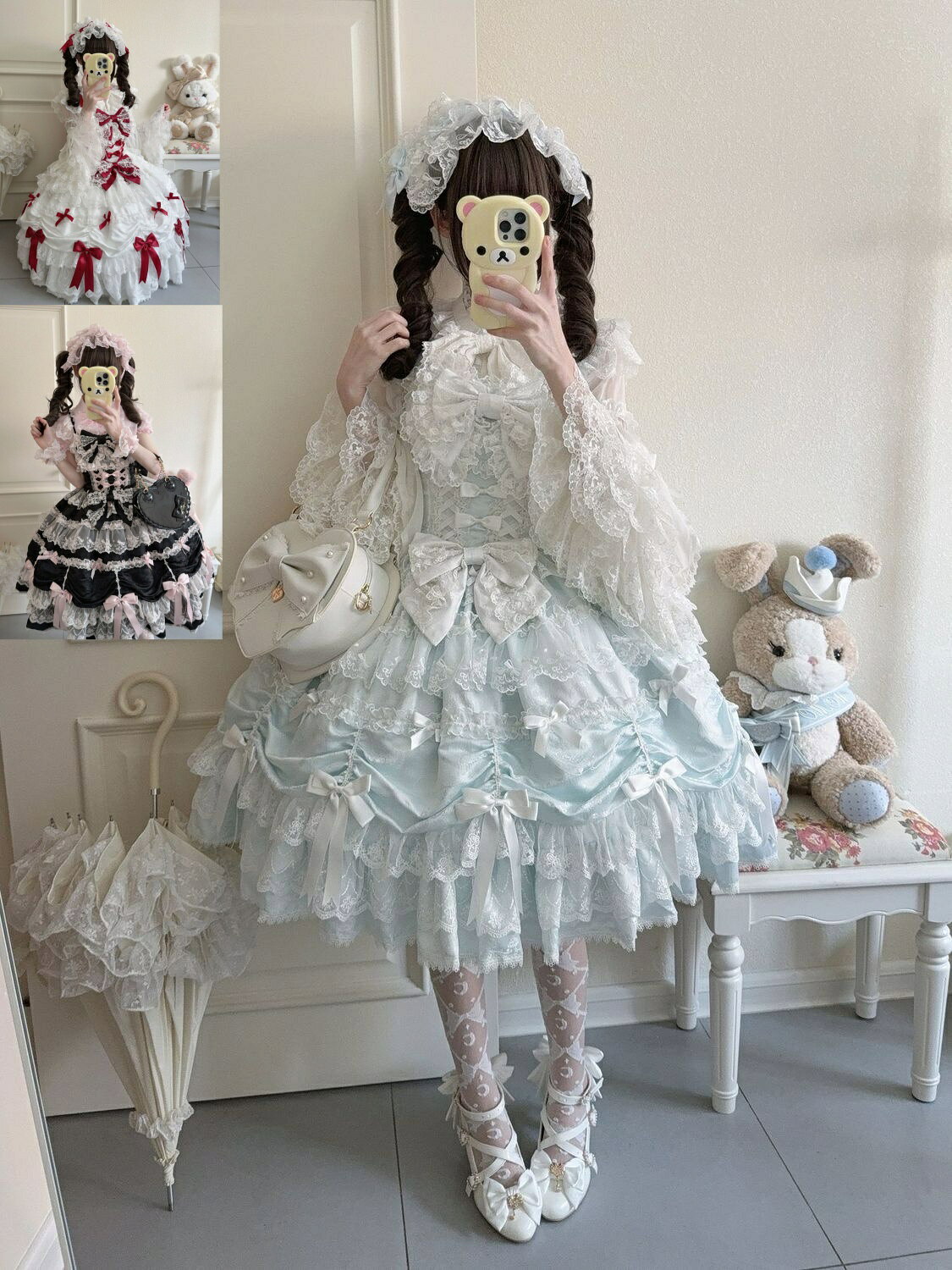 商品詳細 ロリータワンピース 可愛い ジャンパースカート コスチューム 女の子モード全開な甘いロリータ服♪ パーティー、イベント、学園祭などいろんなシチュエーションに合う〜 商品内容 ジャンパースカートのみ ＊トップスとバックリボンは含まれません。 バックリボン追加できます。 サイズ S バスト78-92　着丈95 M バスト82-96　着丈96 L バスト86-100　着丈97 *素人採寸、若干誤差が生じる場合がございます。 素材 ポリエステル カラー 4色 注意事項： ※サイトに掲載されている商品は、お客様のモニター環境等により、実際の物と素材感、色が多少異なる場合がございます。予めご了承ください。 ※工場大量生産による生産過程におきまして、若干の個体差(2cmから3cm)が生じる場合がございます。 ※当商品は取り寄せ品の為、日本製より裁縫や仕立てに甘さ（ほつれあること）がございます、あらかじめご了承くださいませ。 ※在庫管理条件や運送状況によりシワが出ることもございます、ご了承ください。 ※ポケットありの衣装も縫い付られてある場合がございます。工場大量生産の物はミシン1本かけてある事もあります。ポケットの裏地確認頂きましたら、縫い目を従ってポケット開けてからご利用ください。 ※当店では安く出品の為、簡易包装袋でお届けします。靴の場合、取寄中に箱は崩れた場合も多い、箱なしでお届けします。ご了承ください ※他に不明点がございましたら、気軽くお問い合わせください。