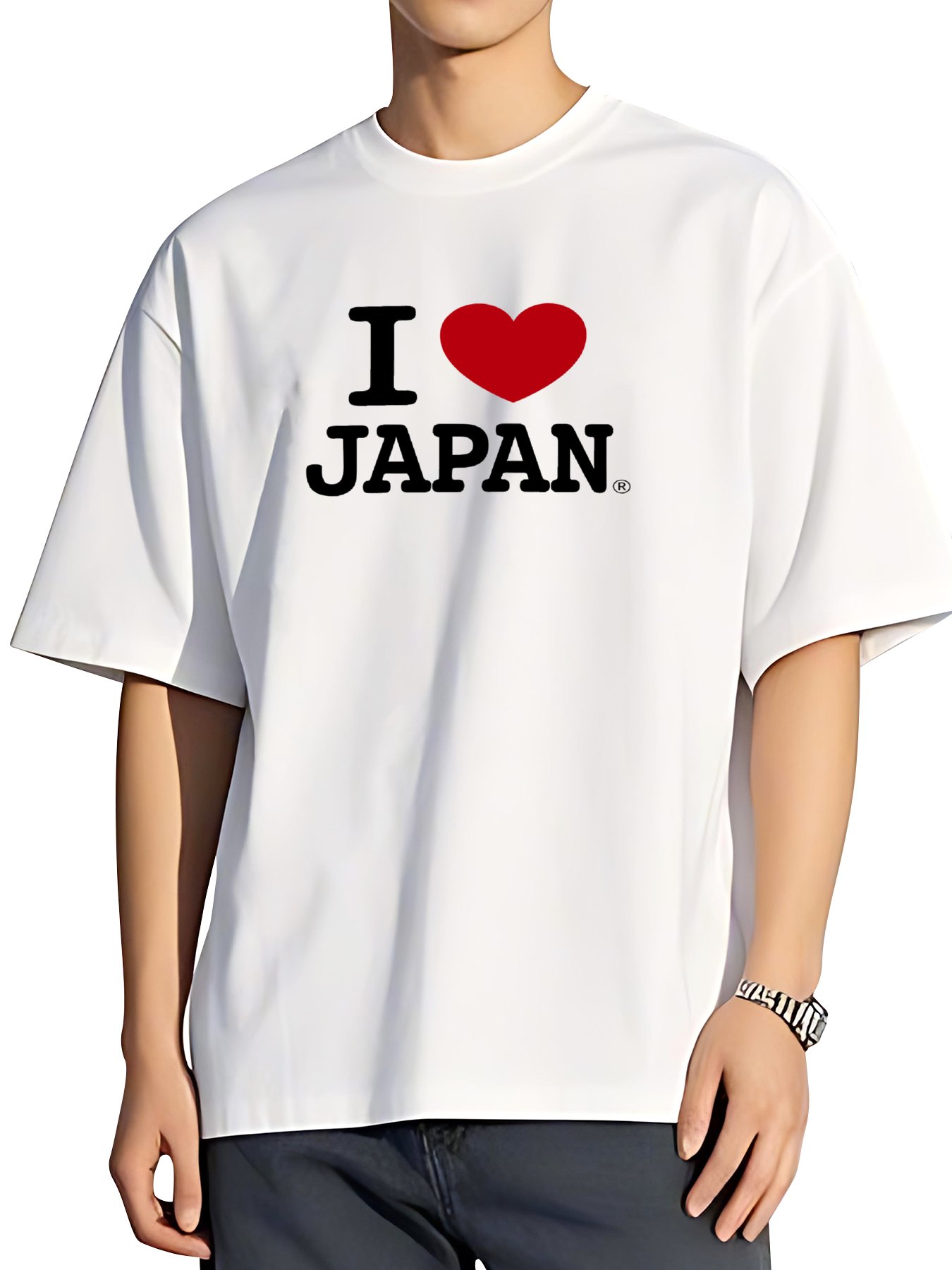 Rakuten - おもしろtシャツ アイラブジャパン I LOVE JAPAN MIU404 ドラマ コットン100％、半袖、クルーネック カジュアルな快適さでカジュアルアウトフィットやギフトに
