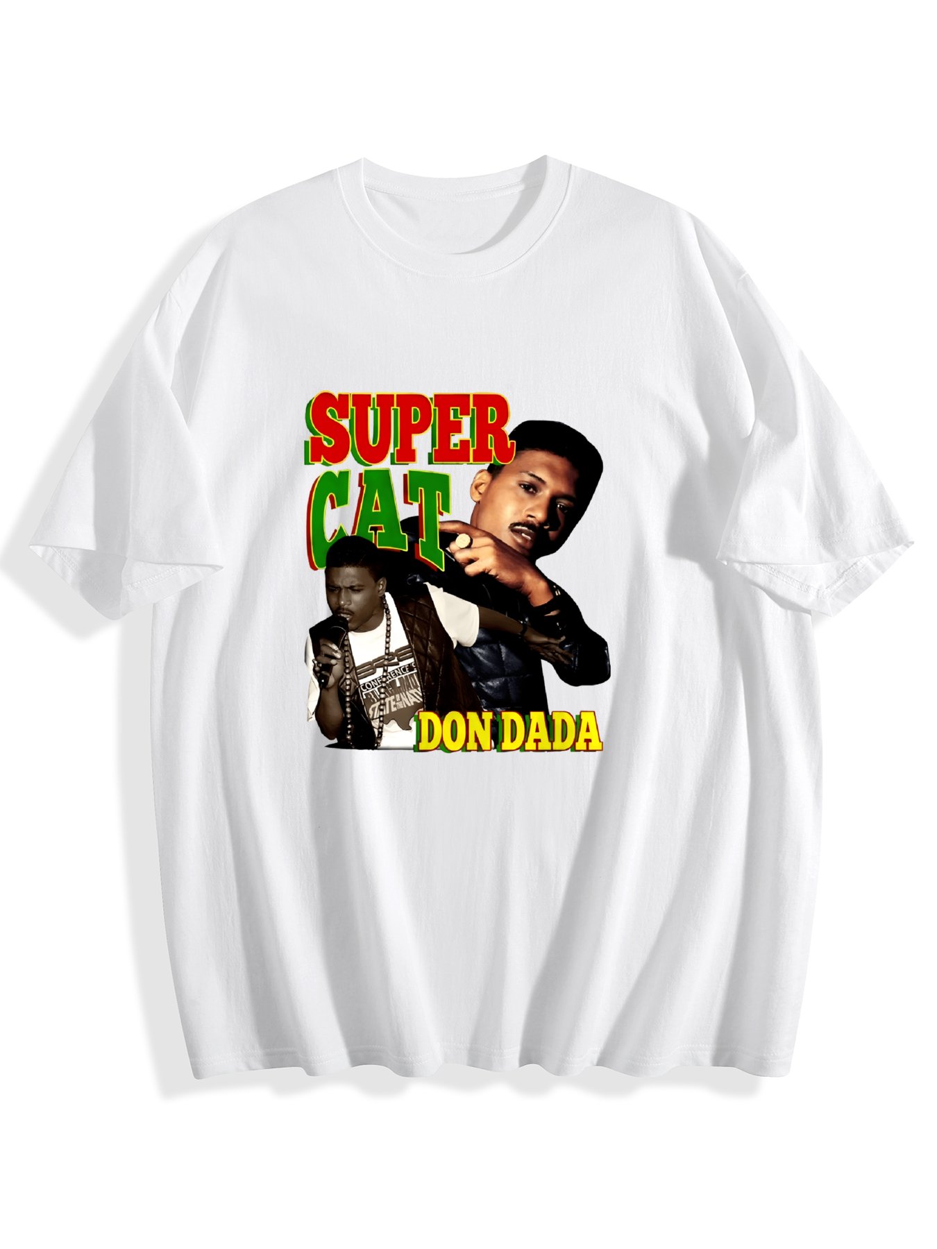 Rakuten - 【スーパーキャット・ドン・ダーダ/200g純綿/男女兼用/ヴィンテージグラフィック】tシャツ 半袖 メンズ レディース ユニセックス カジュアル ストリートウェア 綿100% コットン ソフト 通気性 大きいサイズ S～3XL ブラック ホワイト