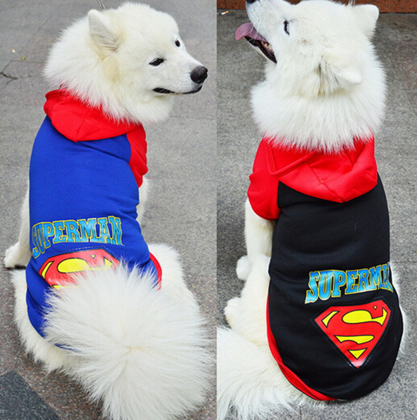 【送料無料】スーパーマンパーカー XS～XXL／ドッグウェア犬服