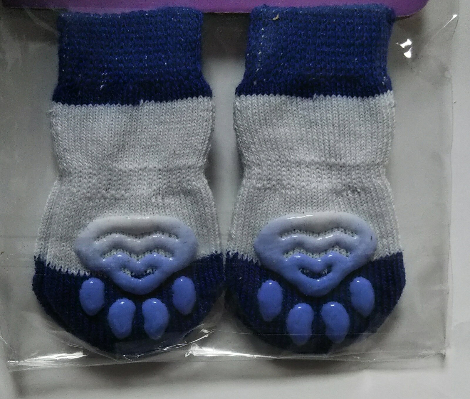 コバック楽天市場店の【メール便対応】ペットソックス滑り止め付犬用靴下S～L（ひげ）足の保護に｜アングル2