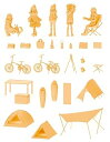 【中古】(非常に良い)海洋堂 アートプラ ARTPLA ゆるキャン△ キャンプセット 未塗装未組立プラスチックモデルキット AP002