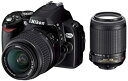 【中古】(非常に良い)Nikon デジタル一眼レフカメラ D40X ダブルズームキット D40XWZ