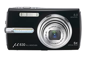【中古】(非常に良い)OLYMPUS デジタルカメラ μ830 (ミュー) ピアノブラック μ830BLK