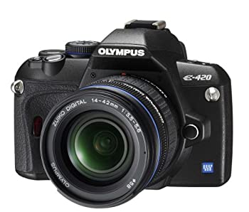 【中古】(非常に良い)OLYMPUS デジタル一眼レフカメラ E-420 レンズキット E-420KIT