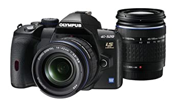 【中古】(非常に良い)OLYMPUS デジタル一眼レフカメラ E-520 ダブルズームキット E-520WKIT