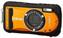 【中古】(非常に良い)PENTAX 防水デジタルカメラ Optio W90 シャイニーオレンジ OPTIOW90SO