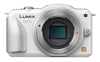 【中古】パナソニック ミラーレス一眼カメラ ルミックス GF5 ボディ 1210万画素 シェルホワイト DMC-GF5-W