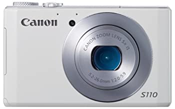【中古】Canon デジタルカメラ PowerShot S110 約1210万画素 F2.0 光学5倍ズーム ホワイト PSS110(WH)