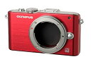 【中古】(非常に良い)OLYMPUS ミラーレス一眼 PEN Lite E-PL3 ボディ レッド E-PL3 BODY RED