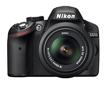 デジタルカメラ, デジタル一眼レフカメラ Nikon D3200 AF-S DX NIKKOR 18-55mm f3.5-5.6G VR D3200LKBK