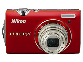 【中古】(非常に良い)Nikon デジタルカメラ COOLPIX (クールピクス) S5100 クリアレッド S5100RD 1220万画素 光学5倍ズーム 広角28mm 2.7型液晶