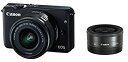 【中古】(非常に良い)Canon ミラーレス一眼カメラ EOS M10 ダブルレンズキット(ブラック) EF-M15-45mm F3.5-6.3 IS STM ...