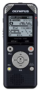 【中古】(非常に良い)OLYMPUS ICレコーダー VoiceTrek 8GB リニアPCM対応 指向性マイク搭載 FMチューナー付 BLK ブラック V-803