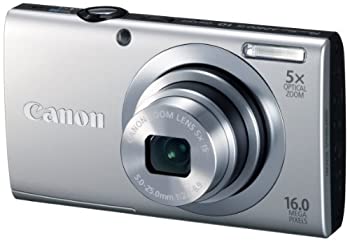 【中古】(非常に良い)Canon デジタルカメラ PowerShot A2400IS シルバー 1600万画素 光学5倍ズーム PSA2400IS(SL)