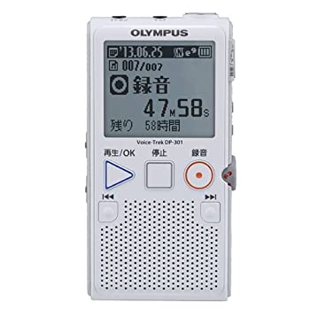 【中古】OLYMPUS ICレコーダー VoiceTrek DP-301 ホワイト DP-301 WHT