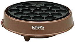 【中古】APIX たこ焼き器 【TaKoPa】 18穴 平面プレート・レシピ付き ブラウン ATM-018-BR