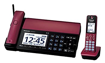 【中古】パナソニック おたっくす デジタルコードレスFAX 子機1台付き スマホ連動 Wi-Fi搭載 ボルドーレッド KX-PD102DL-R